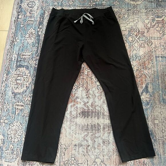 Figs Livingston Scrub Pants Size XXL Tall High Waist Core Black Medical Uniform - Picture 5 of 15